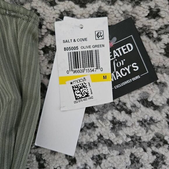 3/$15 Salt + Cove Ribbed Bikini Top in Olive Green Size Medium - Picture 2 of 6